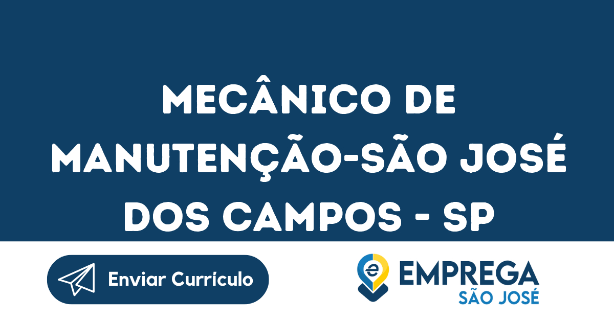 Mecânico De Manutenção-São José Dos Campos - Sp 69