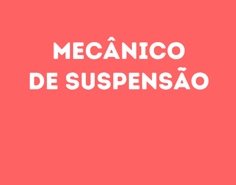 Mecânico De Suspensão-São José Dos Campos - Sp 1