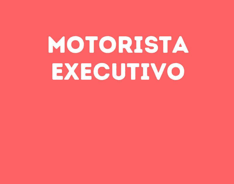 Motorista Executivo-São José Dos Campos - Sp 1