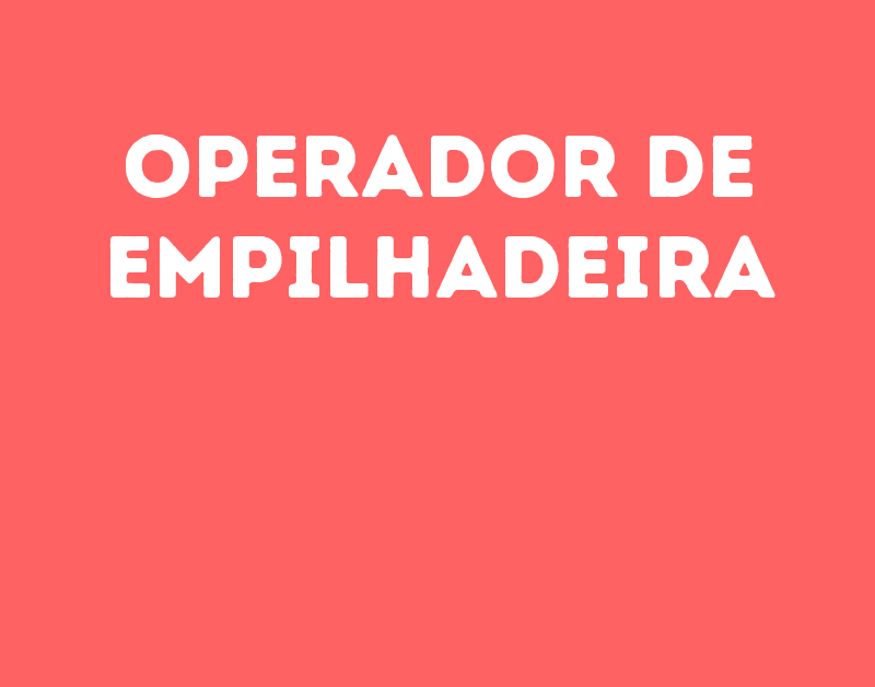 Operador De Empilhadeira-Jacarei - Sp 1