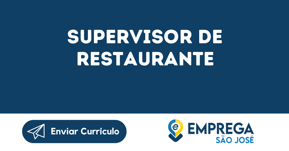 Supervisor De Restaurante-São José Dos Campos - Sp 35