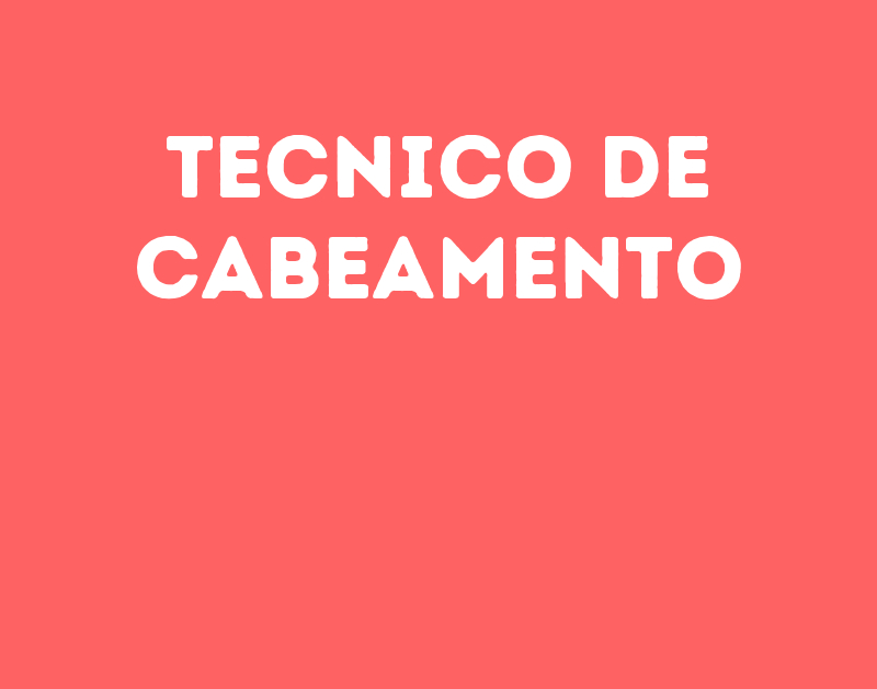 Tecnico De Cabeamento-São José Dos Campos - Sp 1