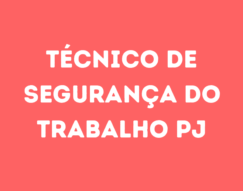Técnico De Segurança Do Trabalho Pj-São José Dos Campos - Sp 1