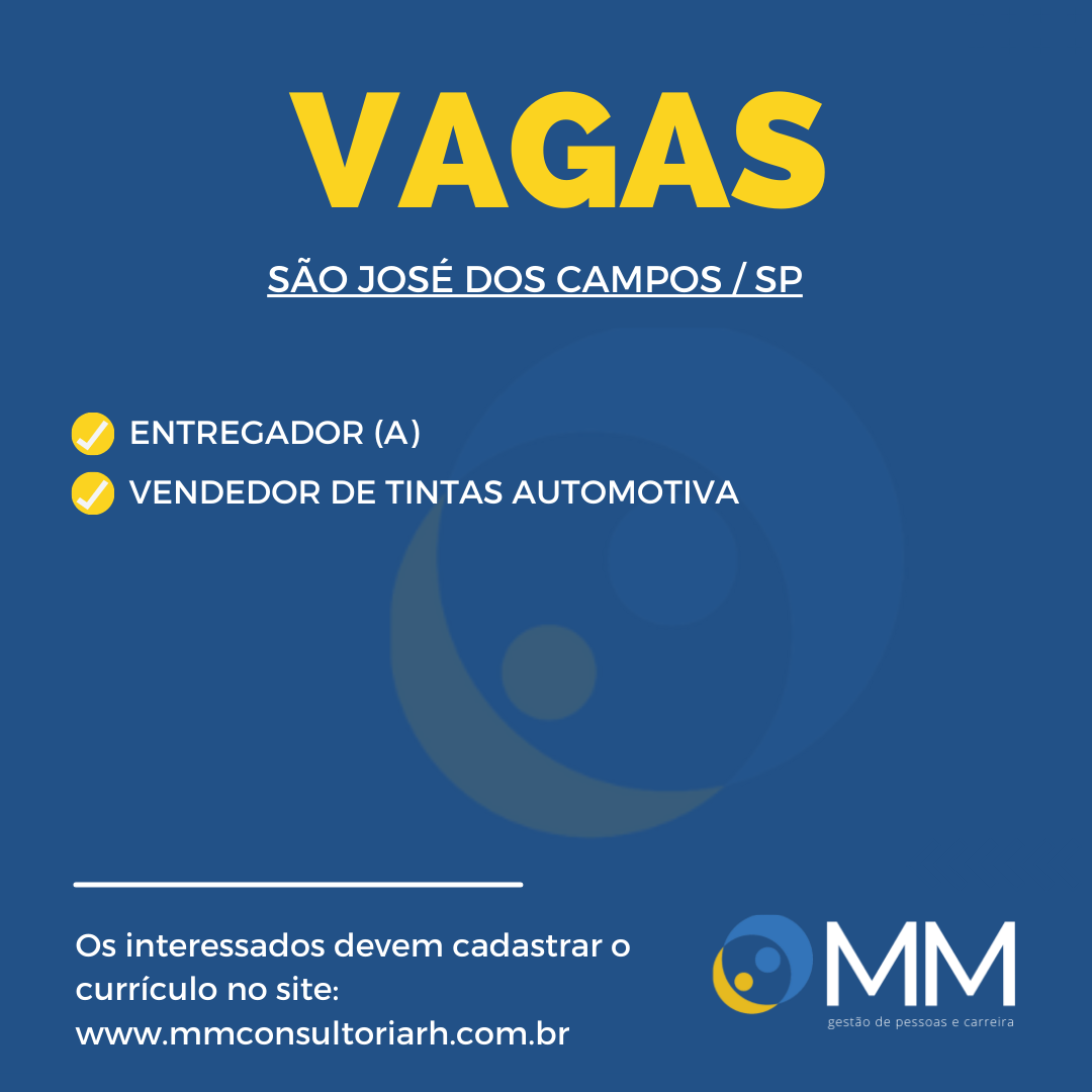 Logo Empresa referência no segmento de Tintas contrata Entregador para trabalhar em São José dos Campos/SP.