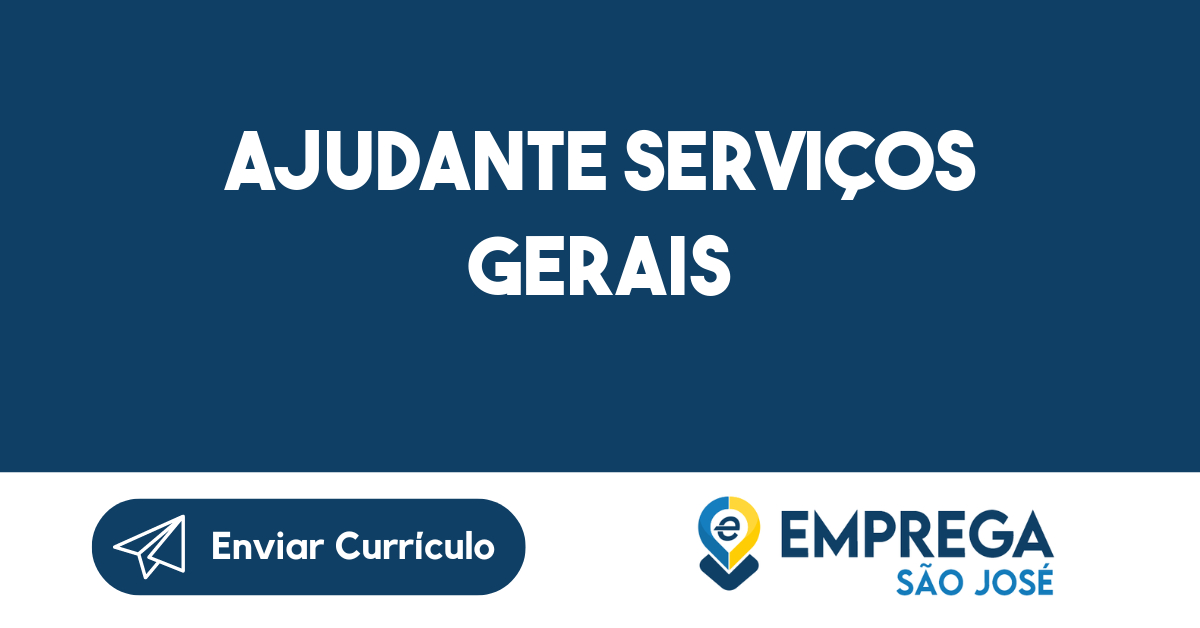 Ajudante Serviços Gerais-Jacarei - Sp 25