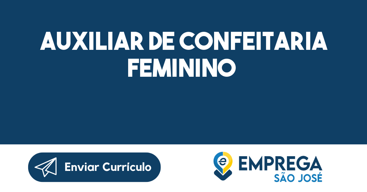 Auxiliar De Confeitaria Feminino-São José Dos Campos - Sp 153