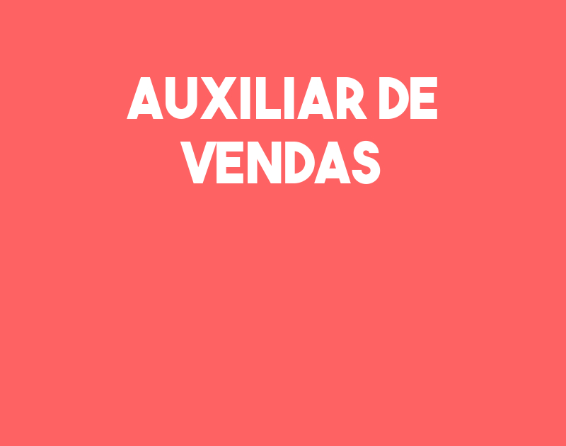 Auxiliar De Vendas-Santa Branca - Sp 1