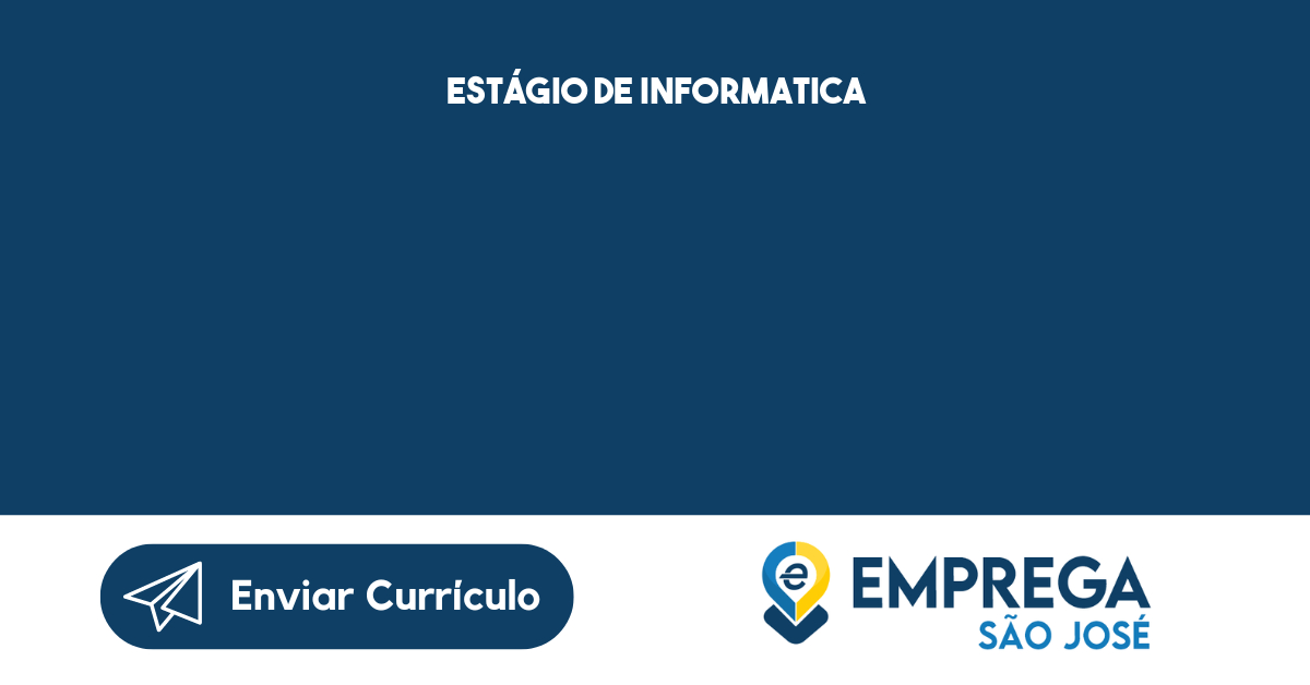 Estágio De Informatica-São José Dos Campos - Sp 33