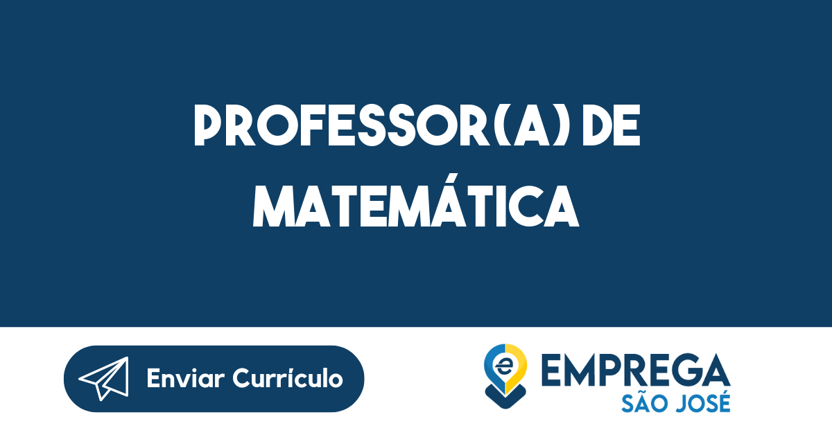 Professor(A) De Matemática-São José Dos Campos - Sp 31