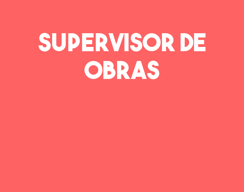 Supervisor De Obras-Jacarei - Sp 99