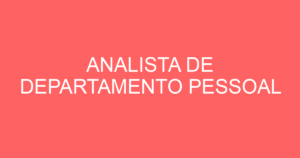 Analista De Departamento Pessoal-São José Dos Campos - Sp 13
