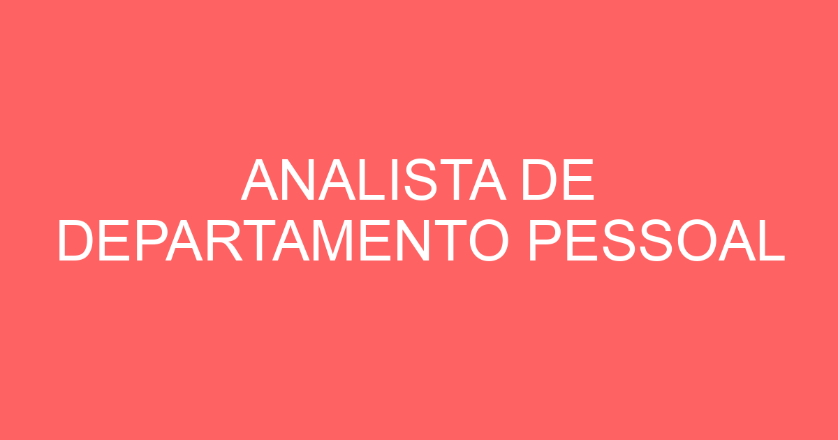 Analista De Departamento Pessoal-São José Dos Campos - Sp 107