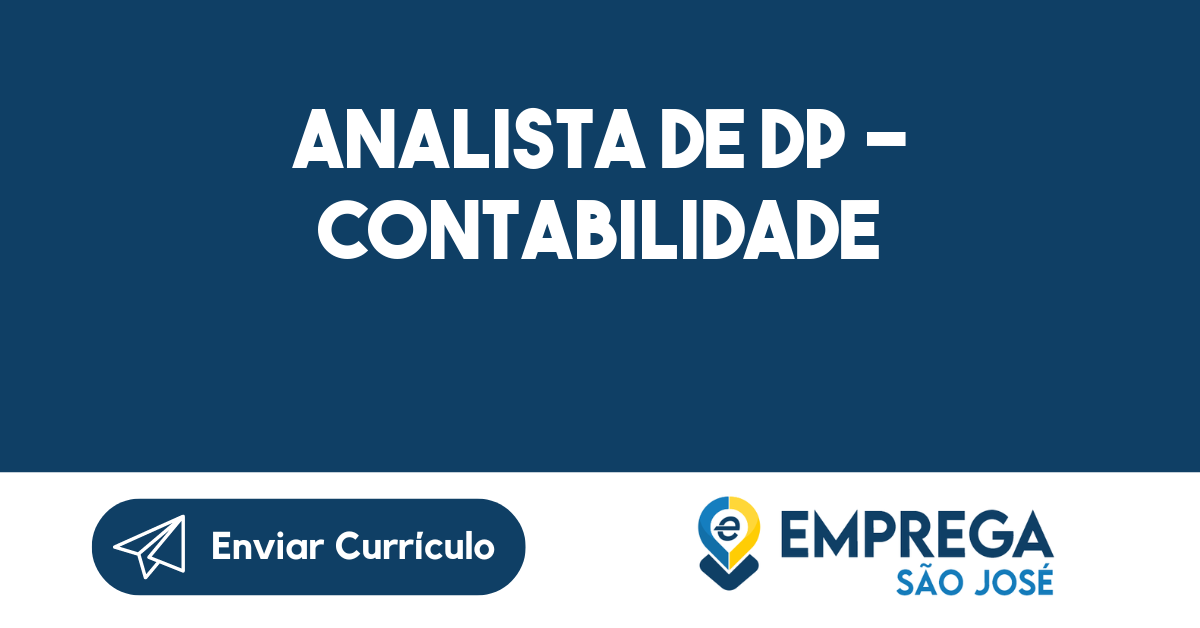 Analista De Dp - Contabilidade-São José Dos Campos - Sp 109