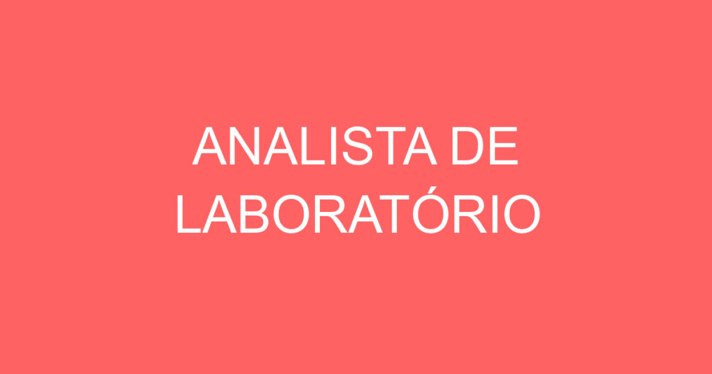 Analista De Laboratório 1