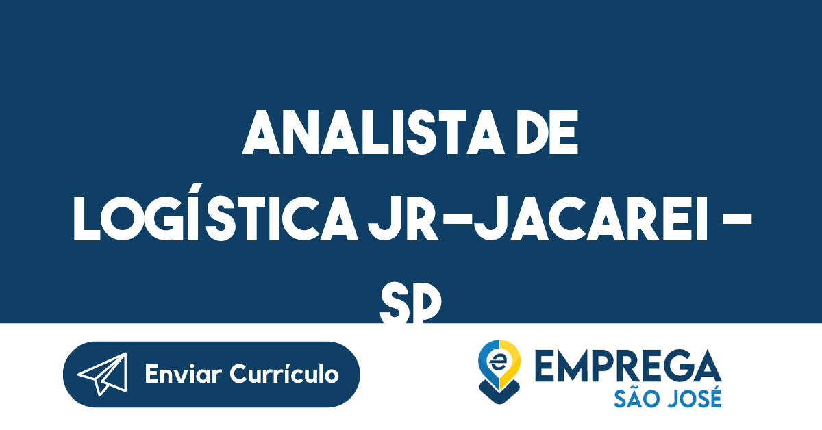 Analista De Logística Jr-Jacarei - Sp 3