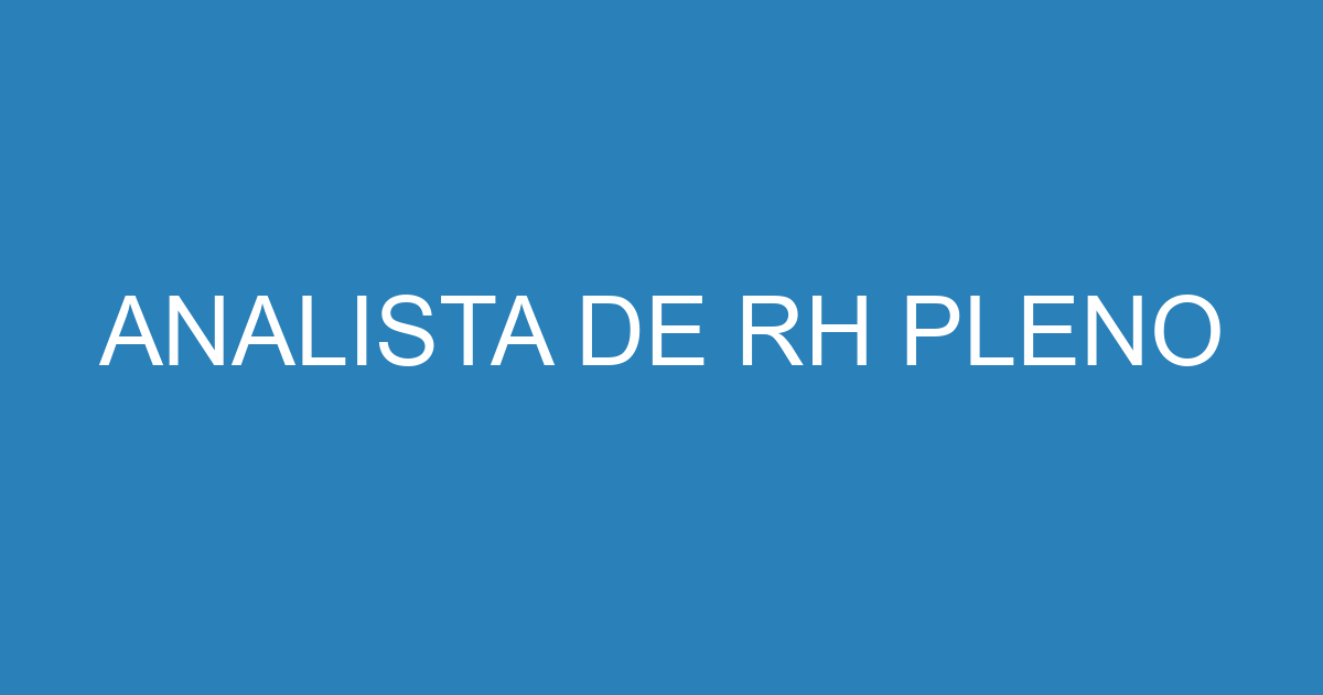 Analista De Rh Pleno-São José Dos Campos - Sp 23
