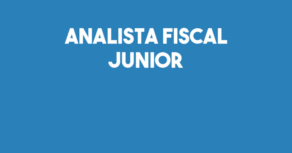 Analista Fiscal Junior-Jacarei - Sp 1 Analista Fiscal Junior-Jacarei - Sp 1