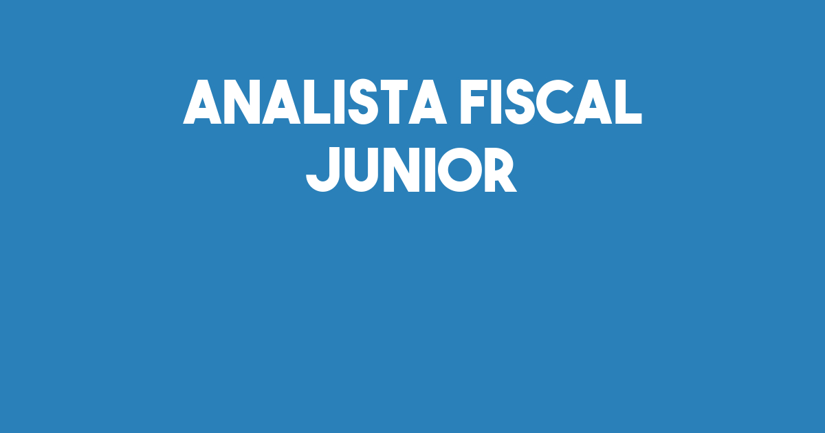Analista Fiscal Junior-Jacarei - Sp 21