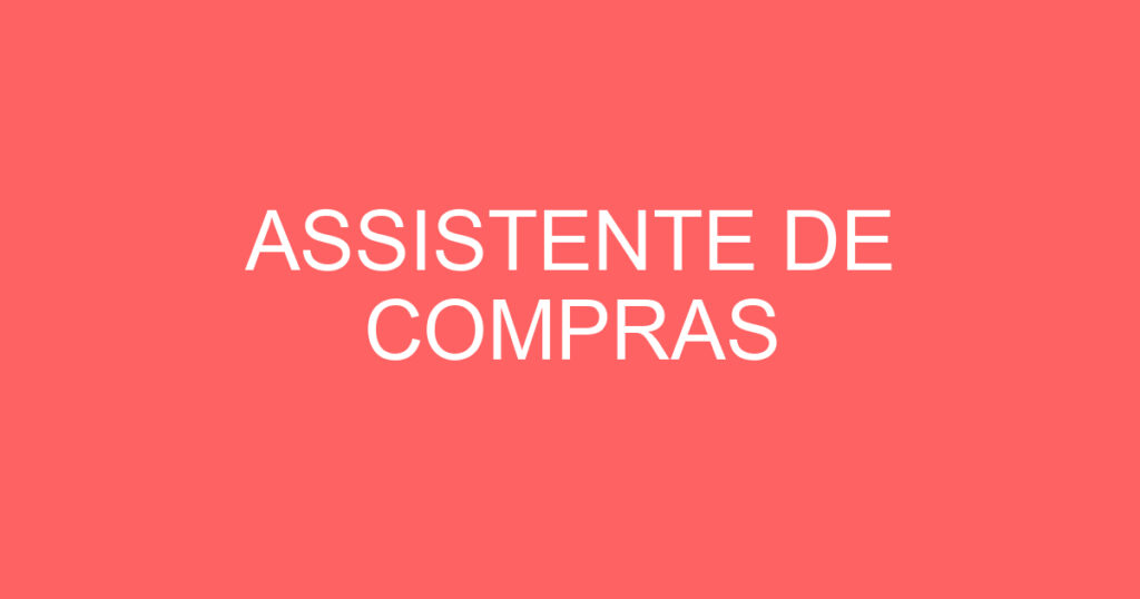Assistente De Compras-São José Dos Campos - Sp 1
