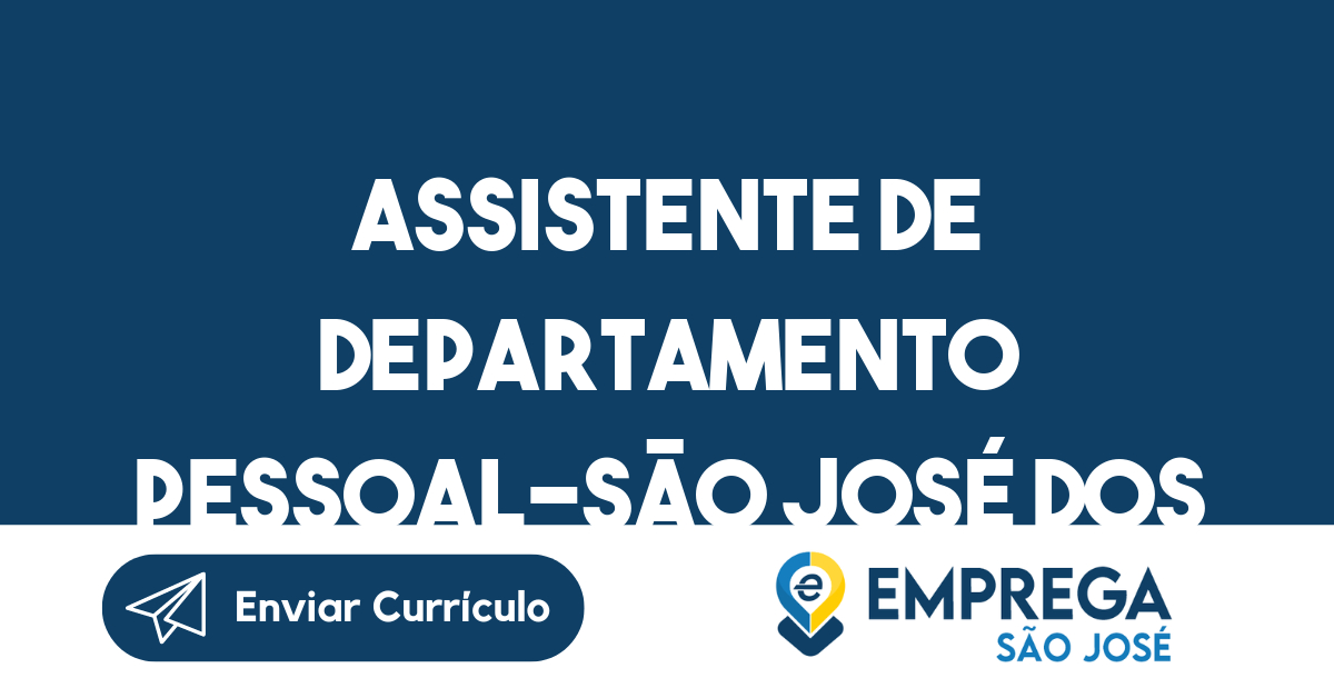 Assistente De Departamento Pessoal-São José Dos Campos - Sp 49