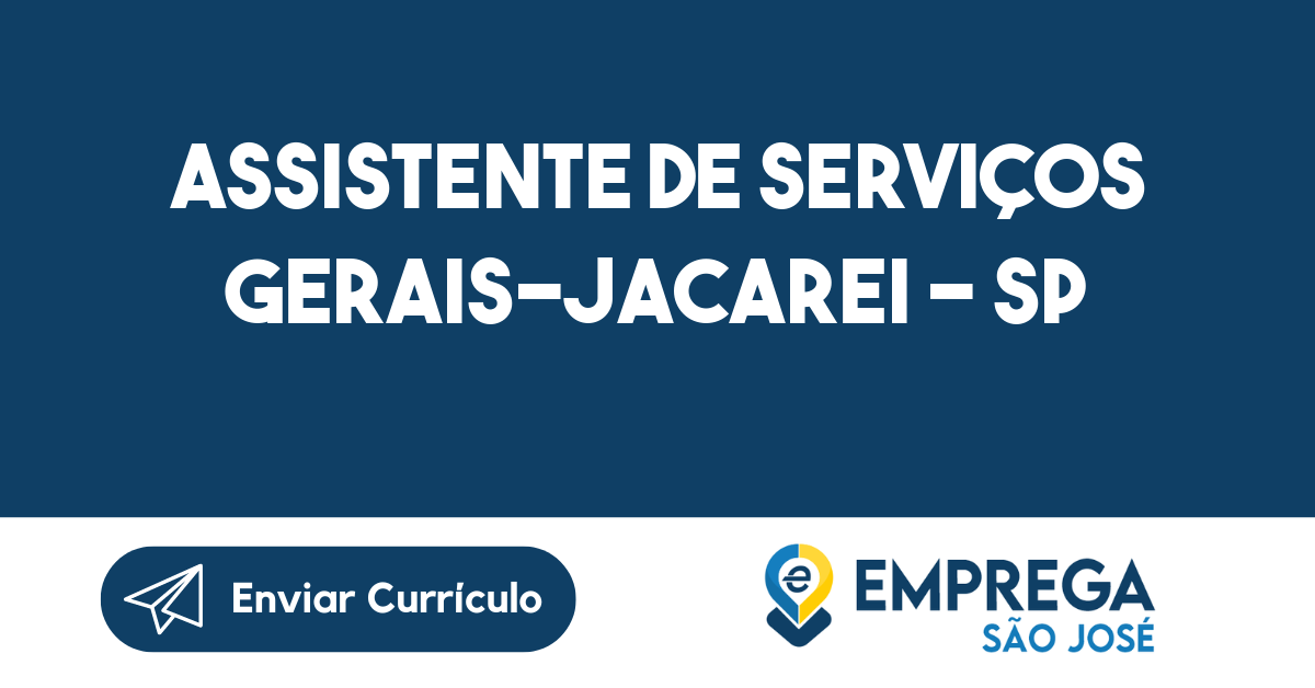 Assistente De Serviços Gerais-Jacarei - Sp 103