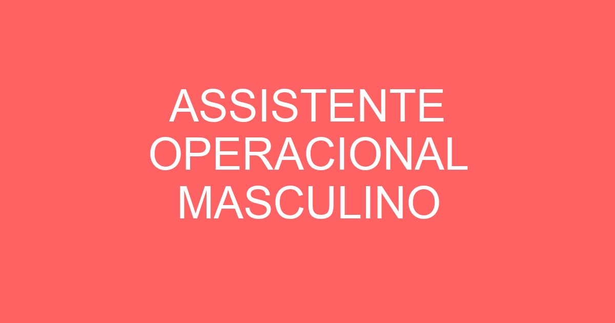 Assistente Operacional Masculino-São José Dos Campos - Sp 227
