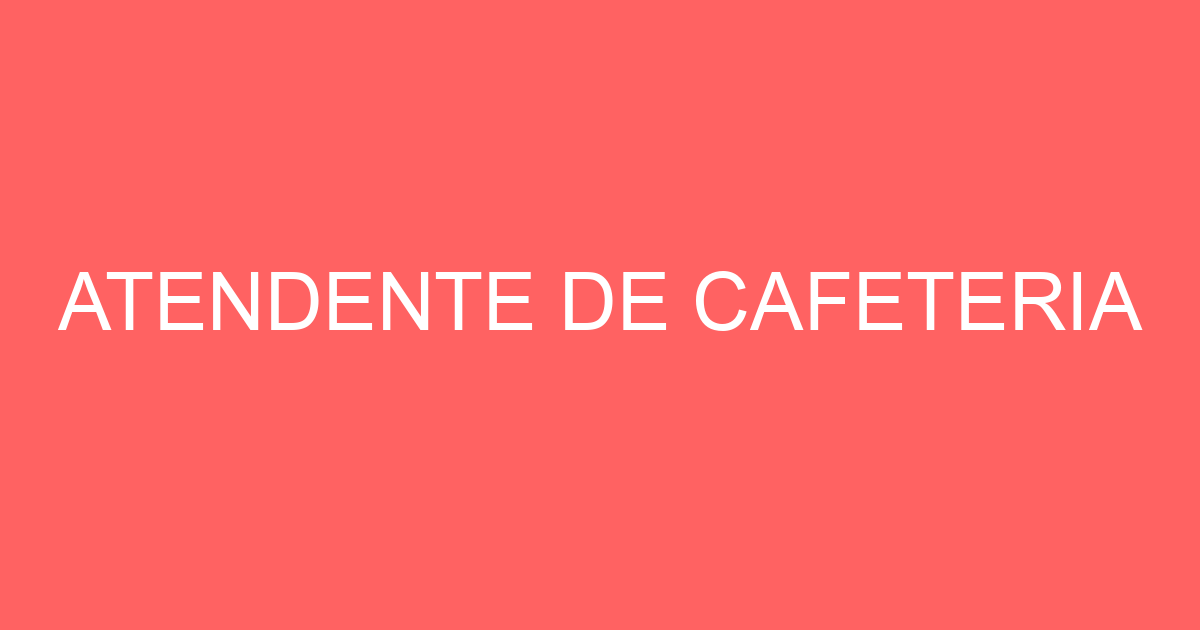 Atendente De Cafeteria-São José Dos Campos - Sp 219
