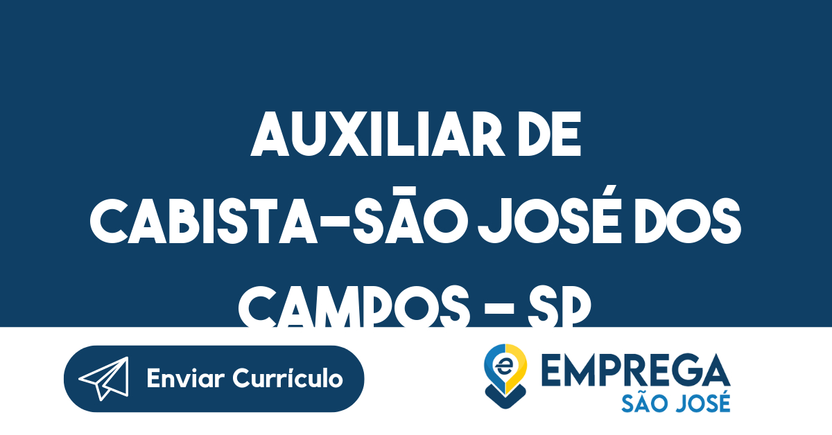 Auxiliar De Cabista-São José Dos Campos - Sp 105