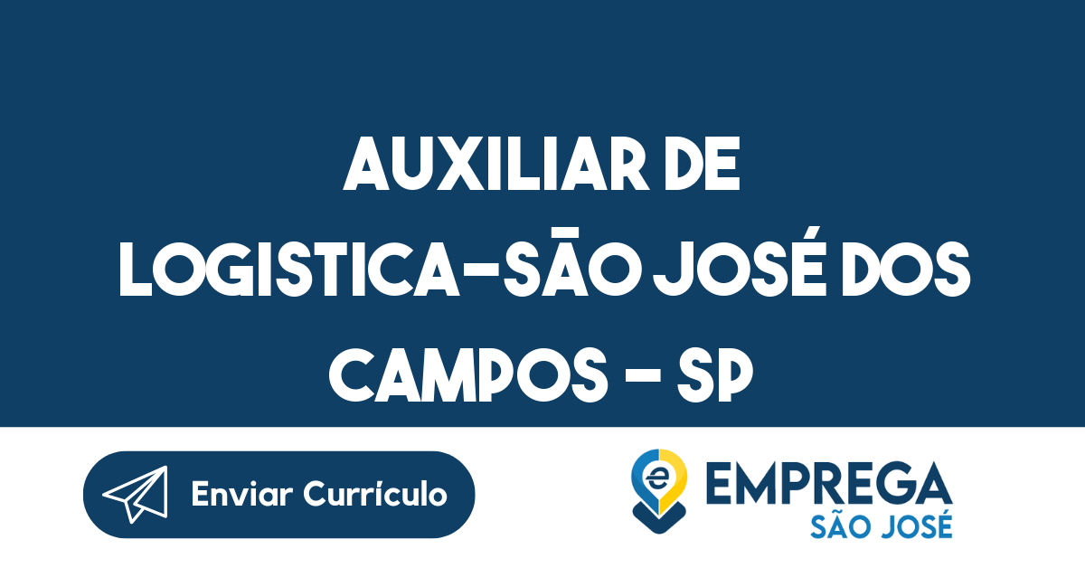 Auxiliar De Logistica-São José Dos Campos - Sp 97
