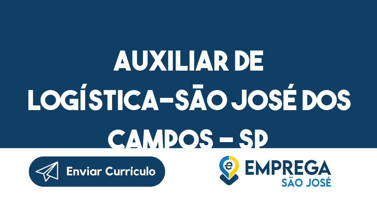 Auxiliar De Logística-São José Dos Campos - Sp 93