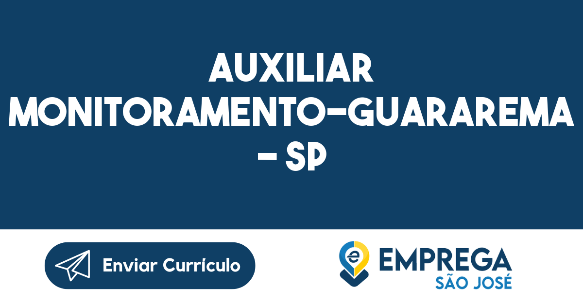 Auxiliar Monitoramento-Guararema - Sp 55