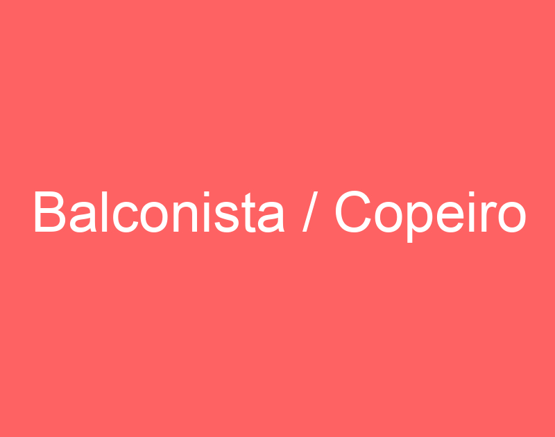 Balconista / Copeiro-São José Dos Campos - Sp 1