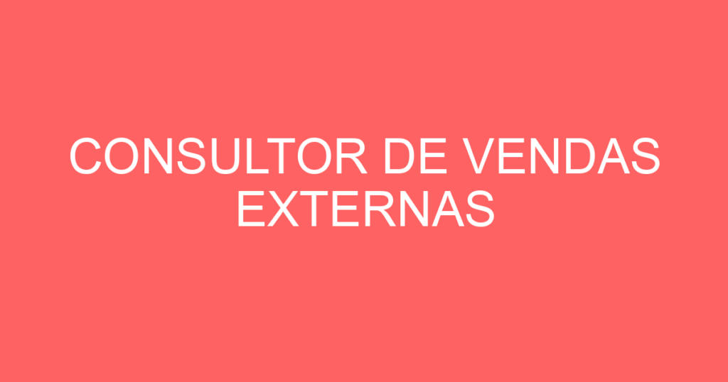Consultor De Vendas Externas-Taubaté - Sp 1
