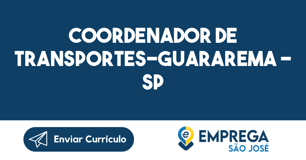 Coordenador De Transportes-Guararema - Sp 203