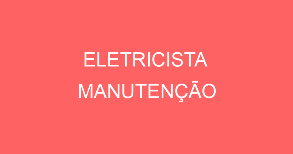 Eletricista Manutenção-São José Dos Campos - Sp 1