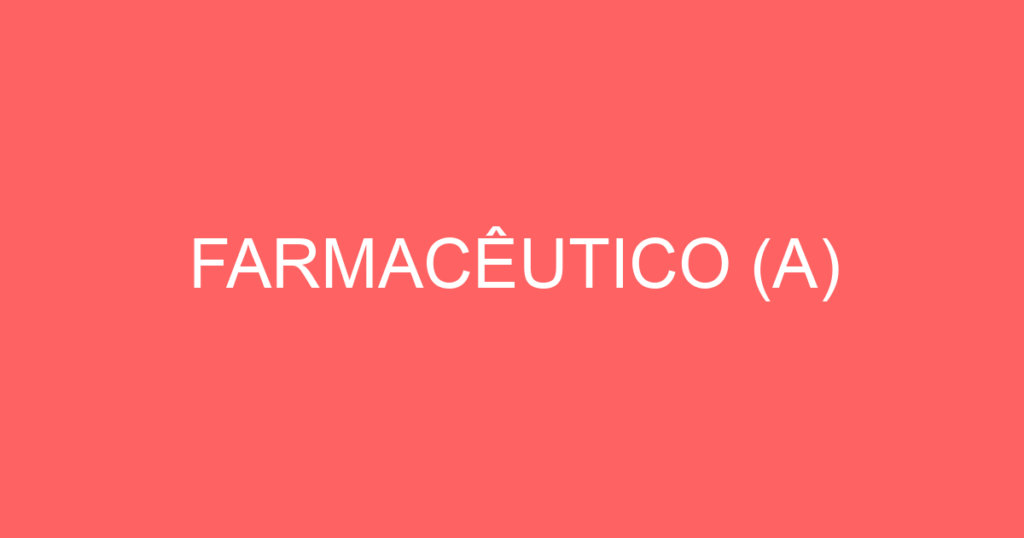 Farmacêutico (A)-São José Dos Campos - Sp 1