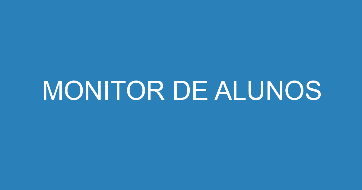 Monitor De Alunos 9