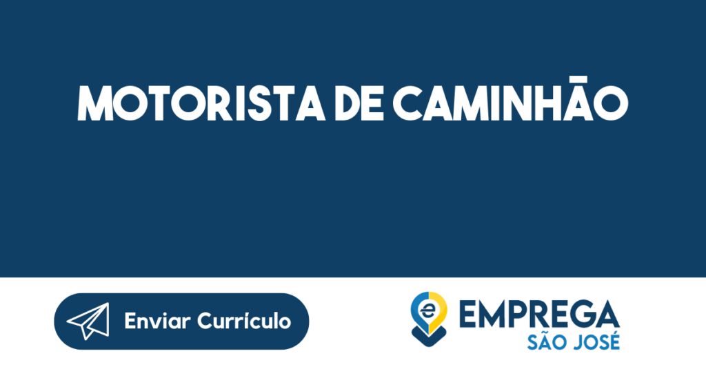 Motorista De Caminhão-São José Dos Campos - Sp 1