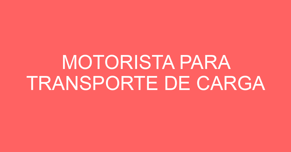Motorista Para Transporte De Carga-São José Dos Campos - Sp 17