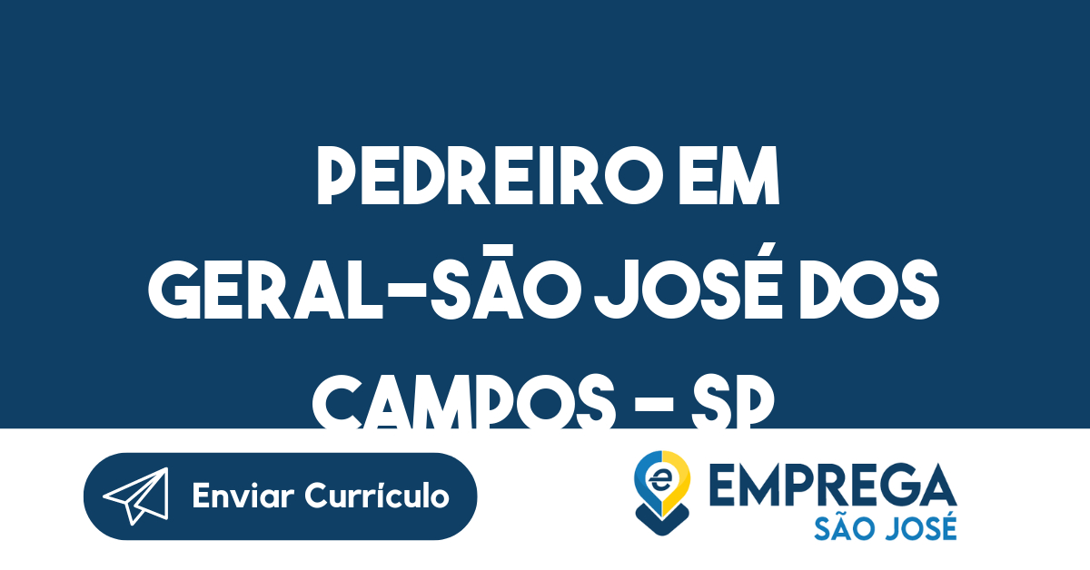 Pedreiro Em Geral-São José Dos Campos - Sp 29