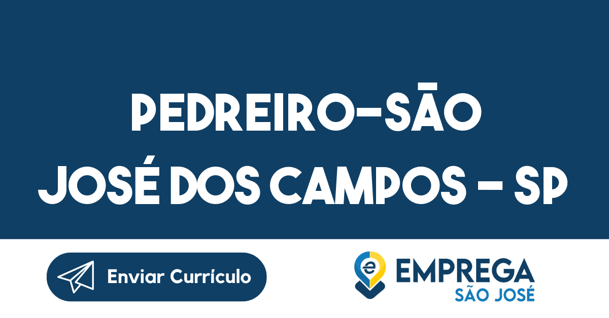 Pedreiro-São José Dos Campos - Sp 273