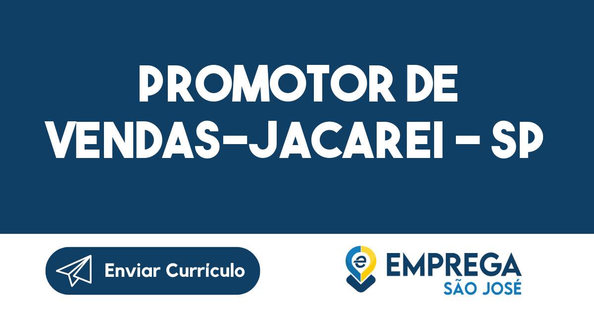 Promotor De Vendas-Jacarei - Sp 91
