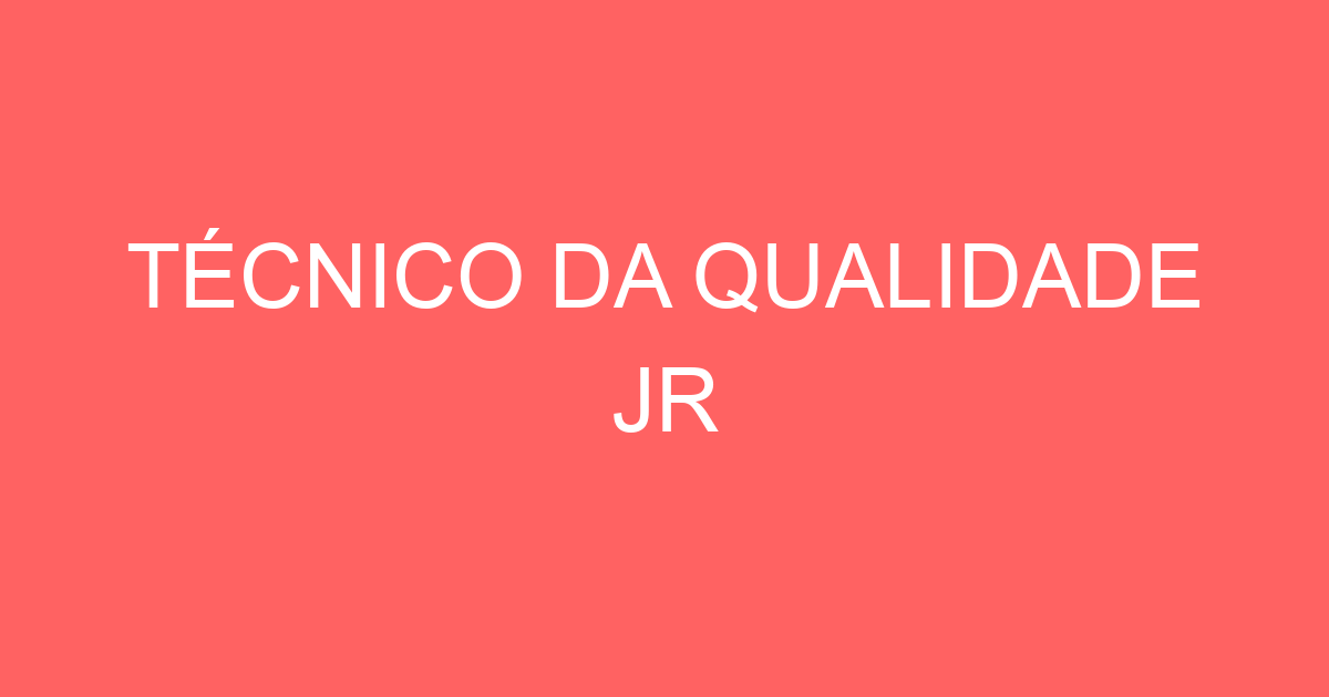 Técnico Da Qualidade Jr-São José Dos Campos - Sp 65