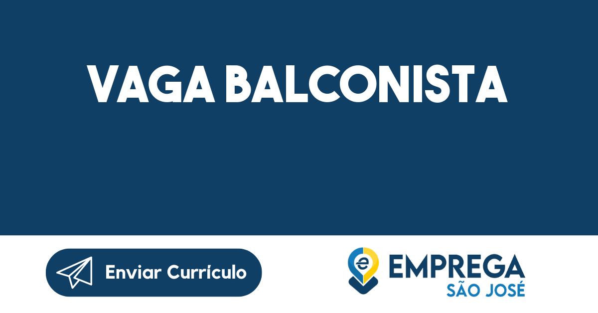 Vaga Balconista-São José Dos Campos - Sp 203