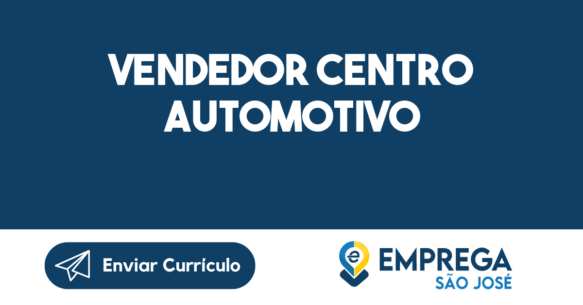 Vendedor Centro Automotivo-São José Dos Campos - Sp 125
