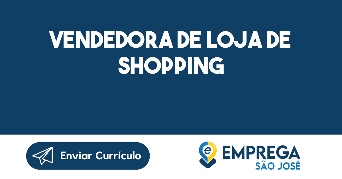 Vendedora De Loja De Shopping-São José Dos Campos - Sp 73