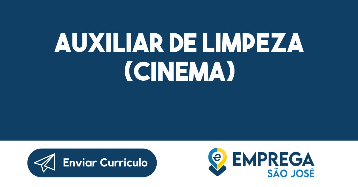 Auxiliar De Limpeza (Cinema)-São José Dos Campos - Sp 363