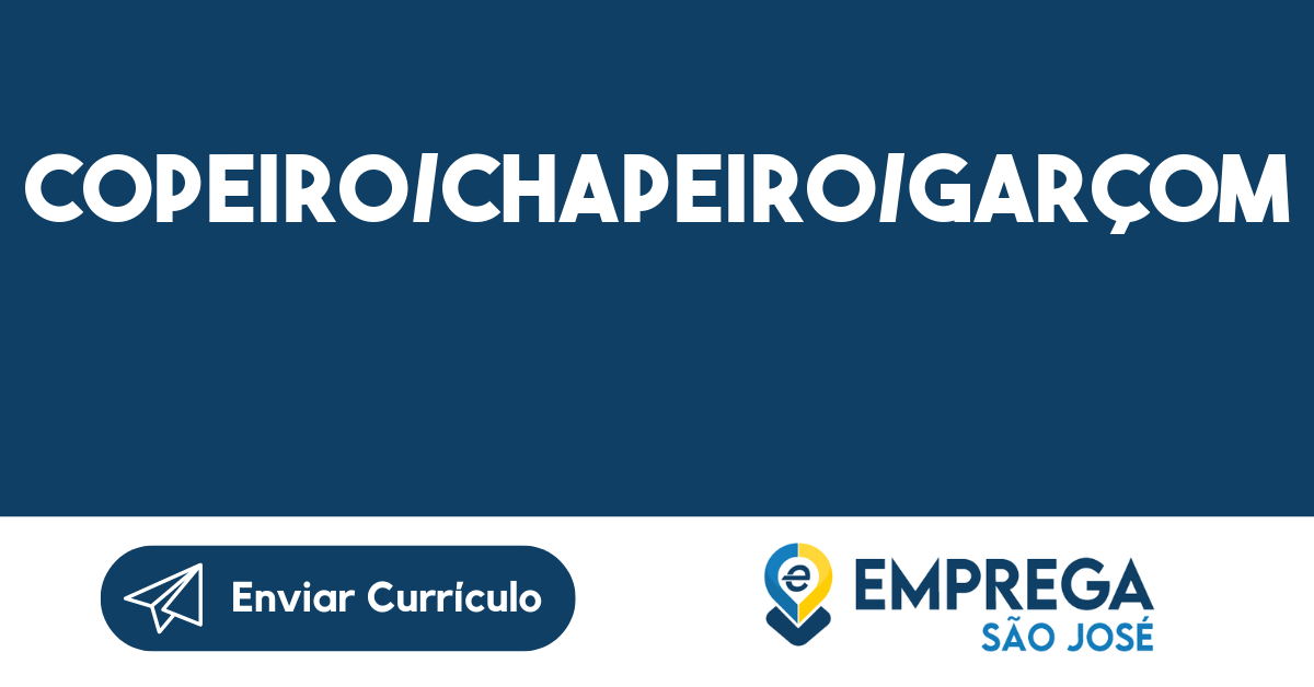 Copeiro/Chapeiro/Garçom-São José Dos Campos - Sp 15