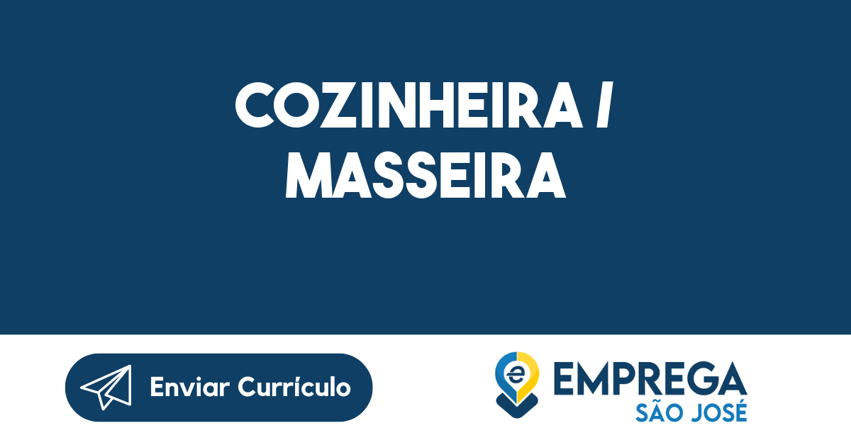 Cozinheira / Masseira-São José Dos Campos - Sp 267