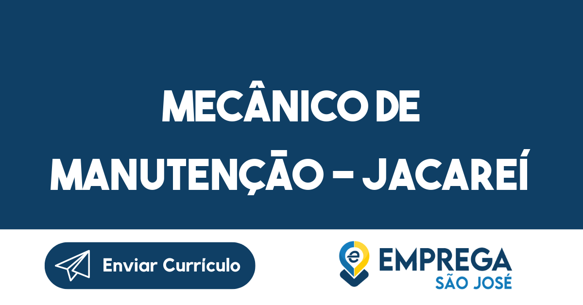Mecânico De Manutenção – Jacareí-Jacarei - Sp 53